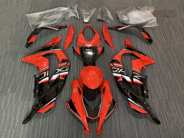 2016-2020 Red Glossy Black Kawasaki ZX10R Motorcycle Fairing