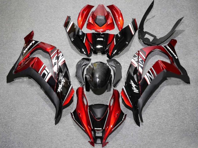 2016-2020 Red Glossy Black White Kawasaki ZX10R Motorcycle Fairing