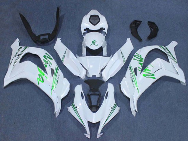 2016-2020 White Green Ninja Kawasaki ZX10R Motorcycle Fairings