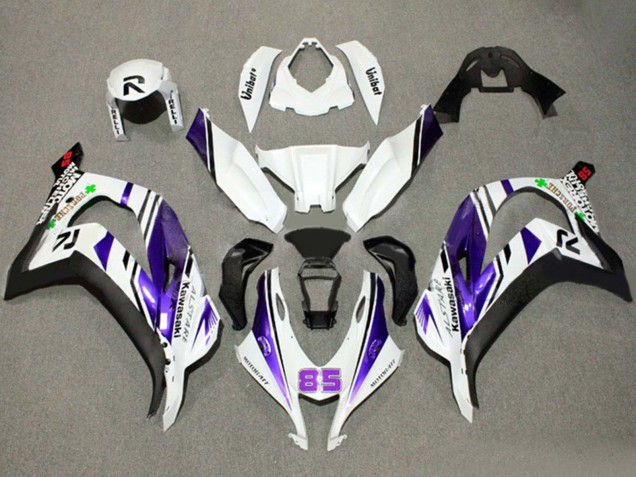 2016-2020 White Purple Black Alstare 85 Kawasaki ZX10R Motorcycle Fairings