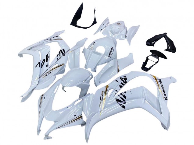2016-2020 White Gold Black Kawasaki ZX10R Motorcycle Fairings