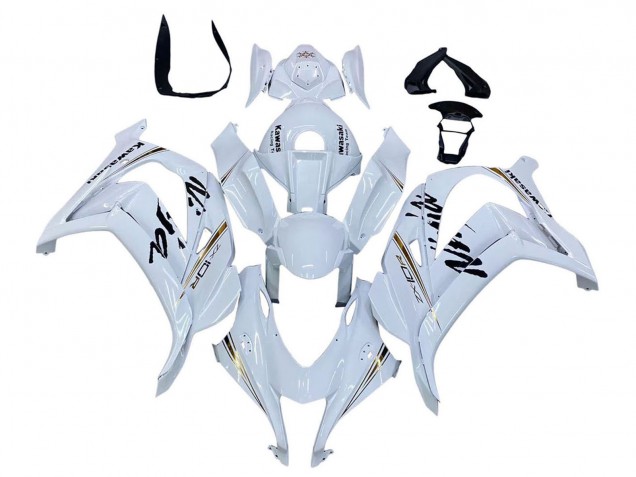2016-2020 White Gold Black Kawasaki ZX10R Motorcycle Fairings