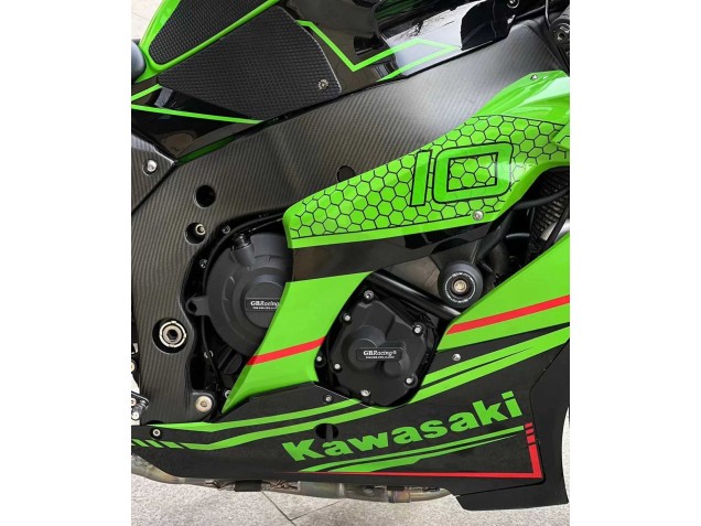 2021-2025 Green Glossy Black Kawasaki ZX10R Motorcycle Fairings