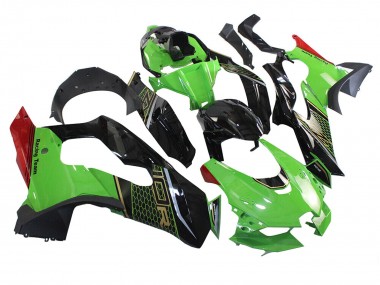 2021-2025 Green Black Red Honeycomb Kawasaki ZX10R Motorcycle Fairing