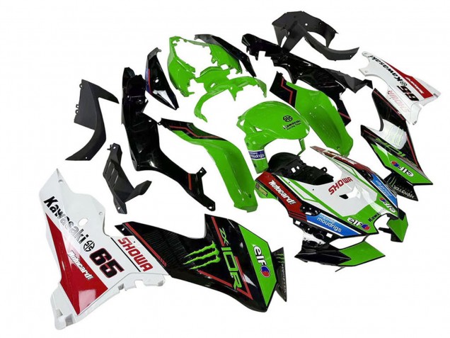 2021-2025 Green Black White Red Blue Showr Elf Monster Kawasaki ZX10R Motorcycle Fairings