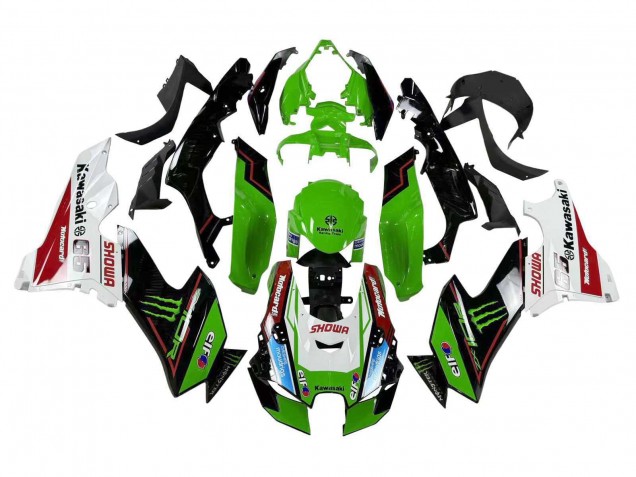 2021-2025 Green Black White Red Blue Showr Elf Monster Kawasaki ZX10R Motorcycle Fairings