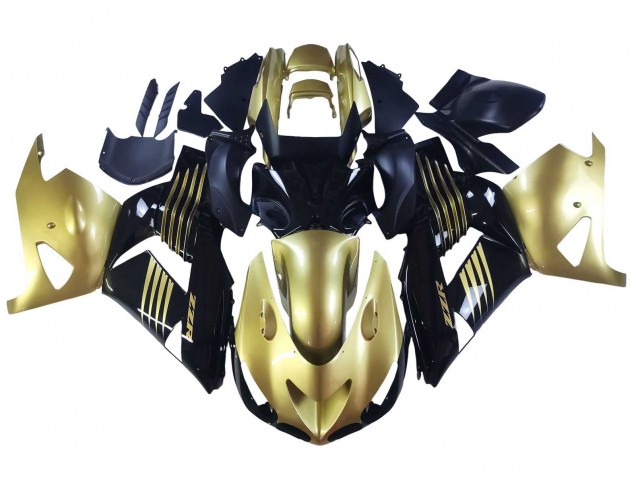 2006-2011 Gold Black Kawasaki ZX14R ZZR1400 Motorcycle Fairings
