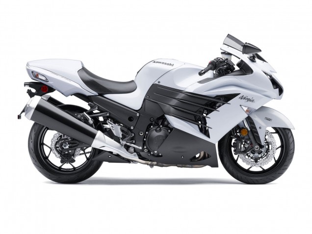 2012-2024 White Matte Black Kawasaki ZX14R ZZR1400 Motorcycle Fairings