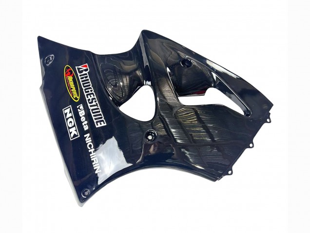 1998-1999 Glossy Black Yellow Elf Bridgestone Kawasaki ZX6R Motorcycle Fairings