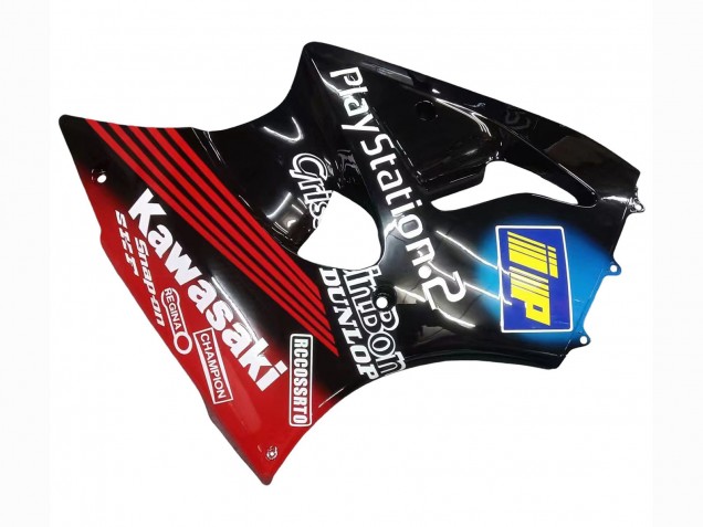 2000-2002 Glossy Black Red Blue Red PlayStation 2 Kawasaki ZX6R Motorcycle Fairings