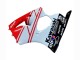 2000-2002 White Red Black Kawasaki ZX6R Motorcycle Fairings