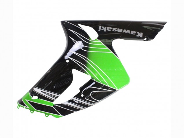 2003-2004 Green White Black Kawasaki ZX6R Motorcycle Fairings
