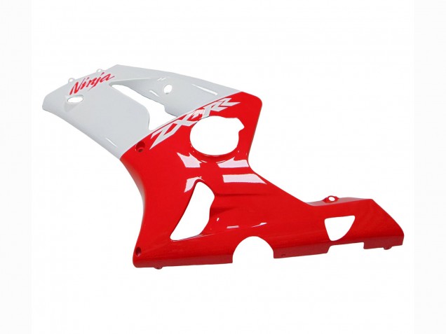 2003-2004 White Red Kawasaki ZX6R Motorcycle Fairings