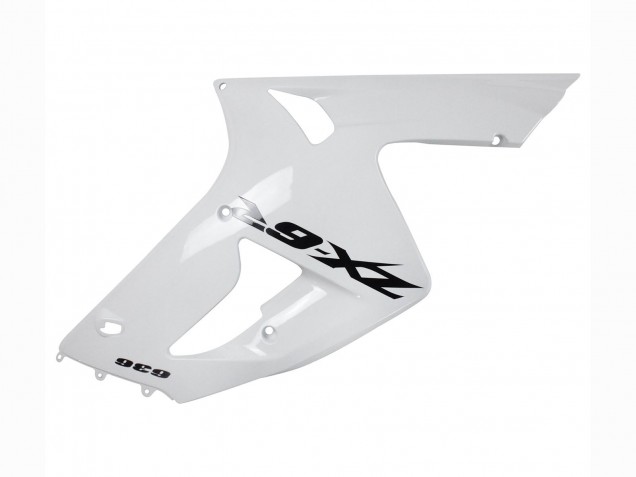 2003-2004 White Black Decals Kawasaki ZX6R Motorcycle Fairings