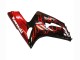 2003-2004 Glossy Black Red Flame Kawasaki ZX6R Motorcycle Fairings