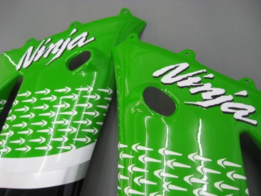 2003-2004 Green White Black Elf Bridgestone Kawasaki ZX6R Motorcycle Fairings