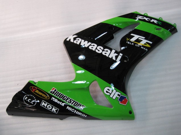 2003-2004 Green Black Elf Bridgestone Kawasaki ZX6R Motorcycle Fairings