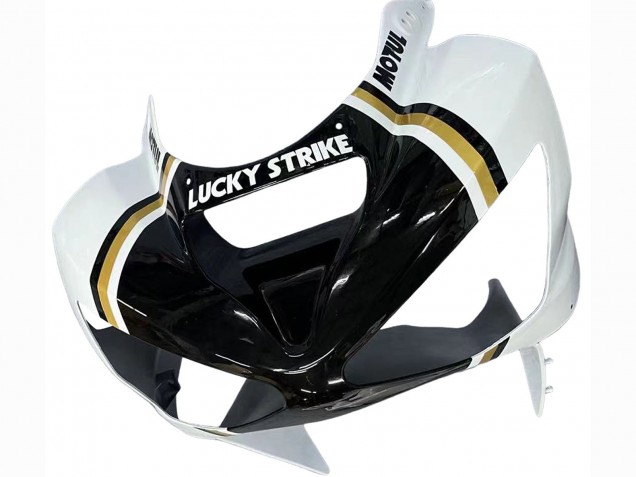 2003-2004 White Black Motul Lucky Strike Kawasaki ZX6R Motorcycle Fairings