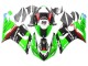 2005-2006 Green Red Black Elf 66 Kawasaki ZX6R Motorcycle Fairings