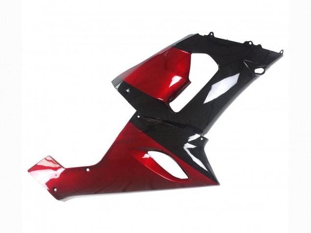 2005-2006 Red Glossy Black Kawasaki ZX6R Motorcycle Fairing