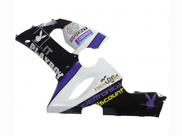 2005-2006 White Purple Black Rizoma Playboy DENSO Kawasaki ZX6R Motorcycle Fairings