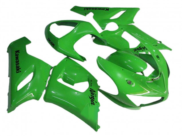 2005-2006 Green Kawasaki ZX6R Motorcycle Fairings