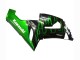 2005-2006 Glossy Black Green Flame Kawasaki ZX6R Motorcycle Fairing