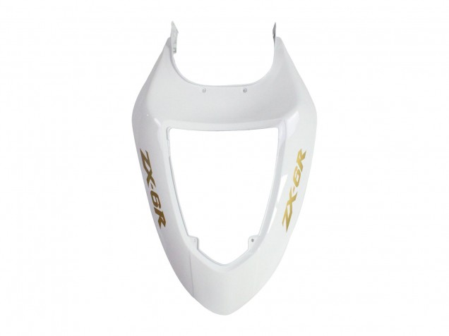 2005-2006 White Black Gold Ninja Kawasaki ZX6R Motorcycle Fairings