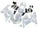 2005-2006 White Kawasaki ZX6R Motorcycle Fairings