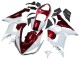 2005-2006 White Red Kawasaki ZX6R Motorcycle Fairings