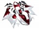 2005-2006 White Red Kawasaki ZX6R Motorcycle Fairings