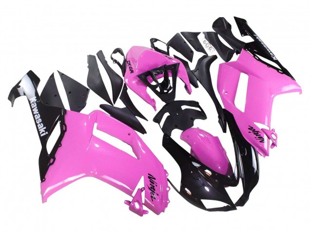 2007-2008 Black Pink Ninja Kawasaki ZX6R Motorcycle Fairings