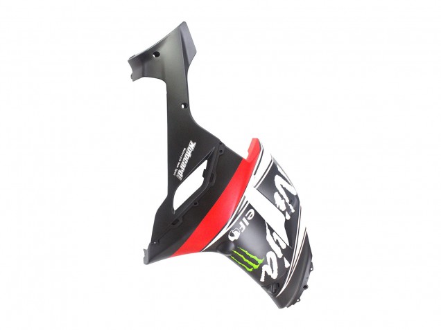 2007-2008 Black White Red with White Snow Decal Ninja Elf Kawasaki ZX6R Motorcycle Fairings