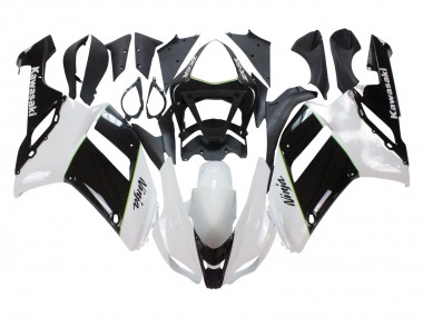 2007-2008 Black White Ninja Kawasaki ZX6R Motorcycle Fairings