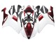 2007-2008 White Red Kawasaki ZX6R Motorcycle Fairing