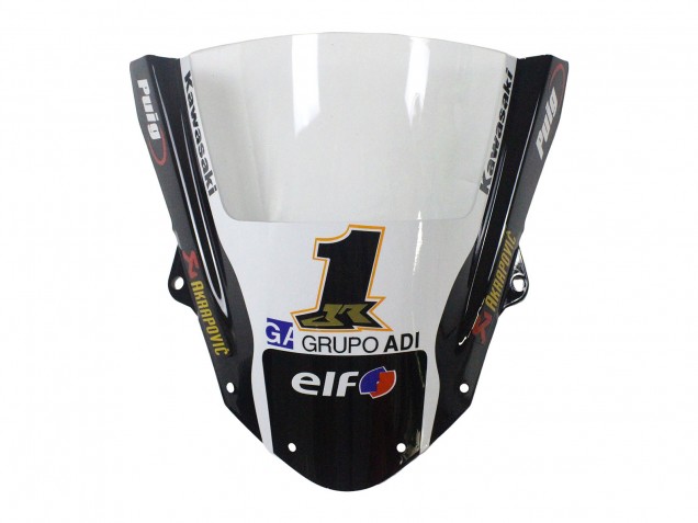2009-2012 Green Glossy Black Yellow White Red Elf Monster Kawasaki ZX6R Motorcycle Fairings