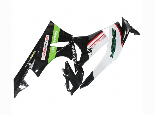 2009-2012 White Red Black Green Kawasaki ZX6R Motorcycle Fairings