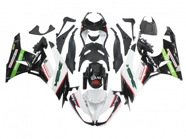 2009-2012 White Red Black Green Kawasaki ZX6R Motorcycle Fairings