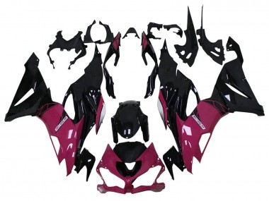 2013-2018 Purple Glossy Black Kawasaki ZX6R Motorcycle Fairing