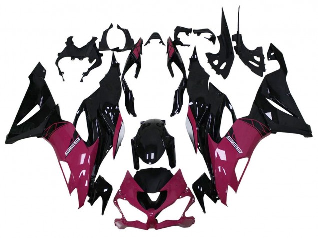 2013-2018 Purple Glossy Black Kawasaki ZX6R Motorcycle Fairing