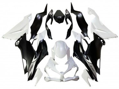 2013-2018 White Matte Black Kawasaki ZX6R Bike Fairings