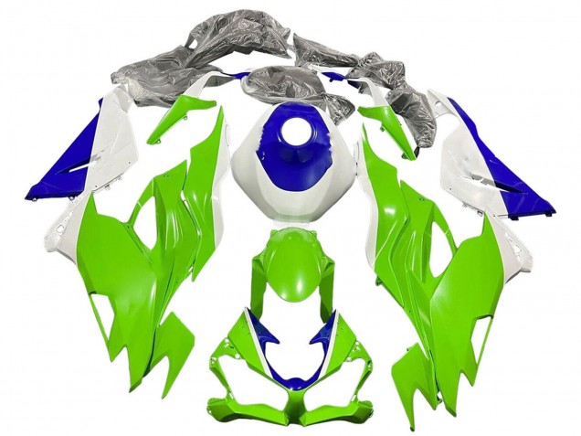 2019-2022 White Blue Green Kawasaki ZX6R Motorcycle Fairings