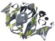 2019-2022 Nardo Grey Yellow Kawasaki ZX6R Motorcycle Fairings