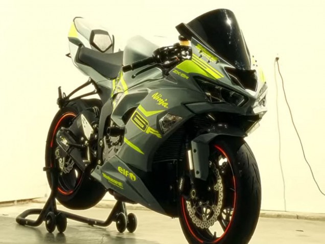 2019-2022 Nardo Grey Yellow Kawasaki ZX6R Motorcycle Fairings