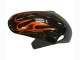 2000-2002 Glossy Black Orange Flame Suzuki GSXR1000 Motorcycle Fairings
