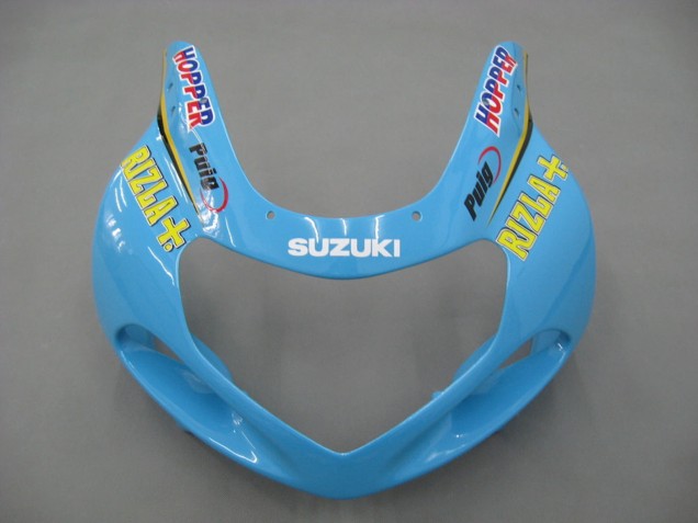 2000-2002 Light Blue Yellow Black Motul Rizla Suzuki GSXR1000 Motorcycle Fairings