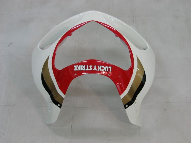 2000-2002 White Red Lucky Strike Suzuki GSXR1000 Motorcycle Fairings