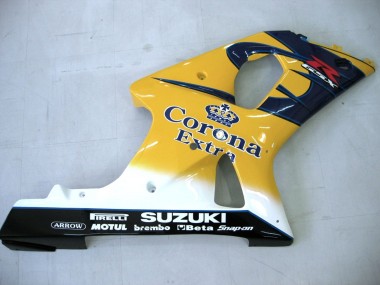 2000-2002 Yellow Dark Blue White Motul Corona Suzuki GSXR1000 Motorcycle Fairings