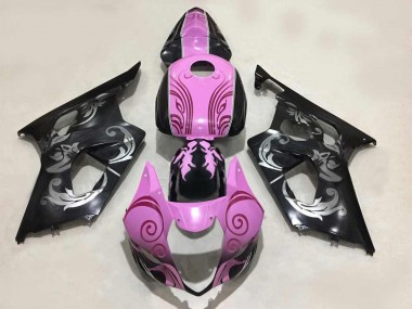 2003-2004 Black Pink Suzuki GSXR 1000 Motorcycle Fairings