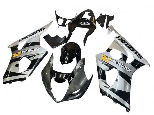 2003-2004 Glossy Black Silver Grey Yellow Suzuki GSXR 1000 Motorcycle Fairings